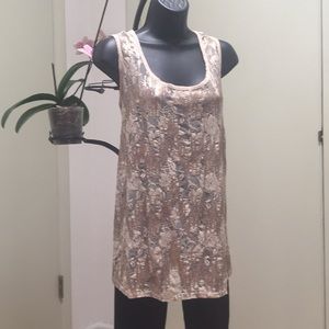 Lace and sequin casual top